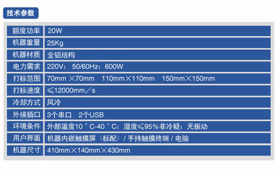 【供應進口光纖激光打標機 美國新銳激光管】價格,廠家,圖片,打碼機,上海潛利電子科技-
